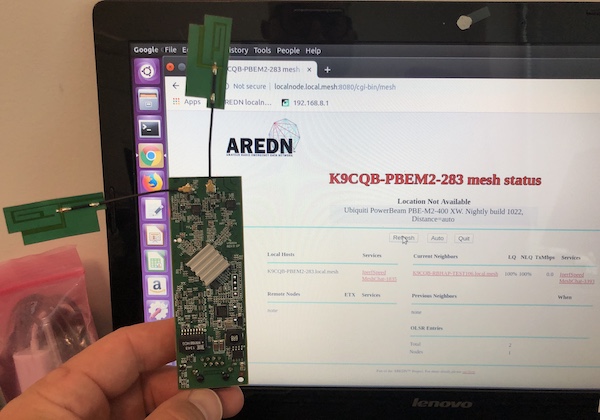 Smallest Full Power AREDN Node Modified PowerBeam M2 Amateur Radio